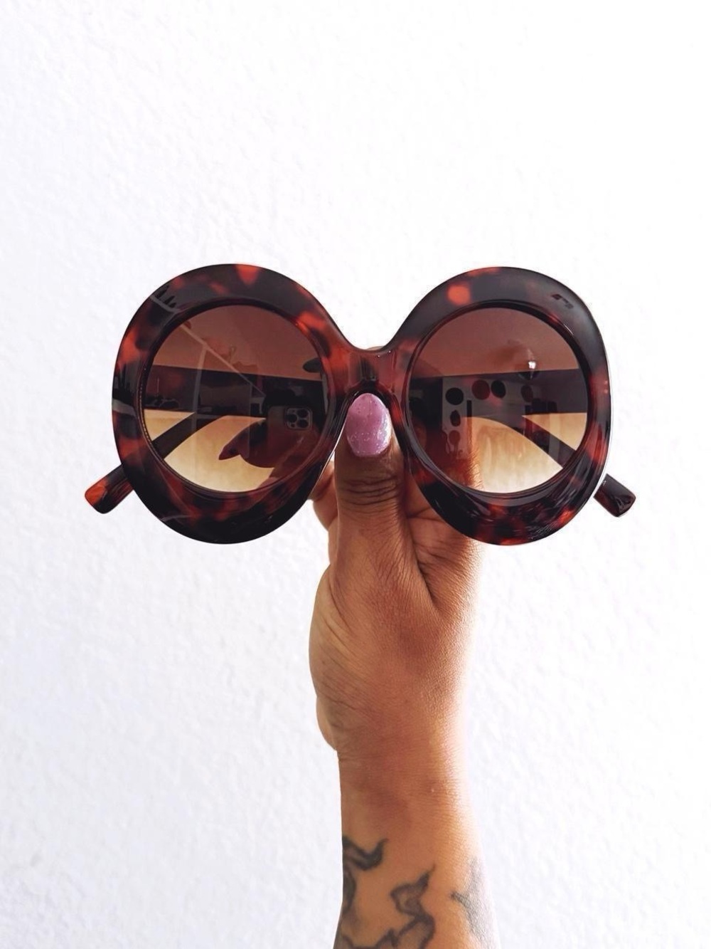 Vintage Style Oversized Round Boho Sunglasses